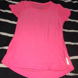 Neon pink heathered workout t-shirt